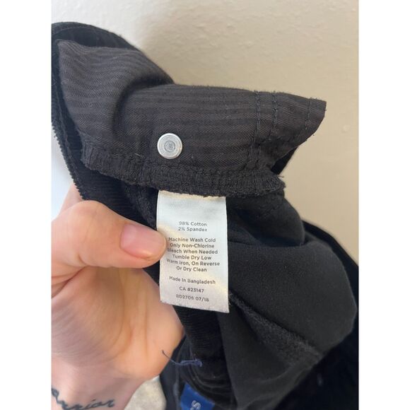 Talbots Womens Black Corduroy Pants 6 High Rise Straight Leg Curvy Fall Preppy - Picture 13 of 13